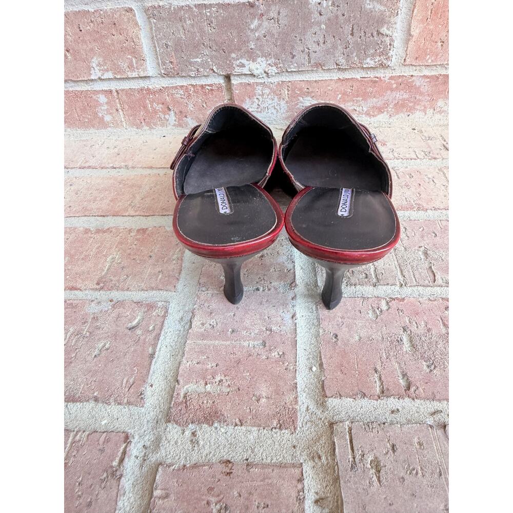 Donald J. Pliner Vintage Red Mules Heels Size 9 New! - Picture 6 of 10